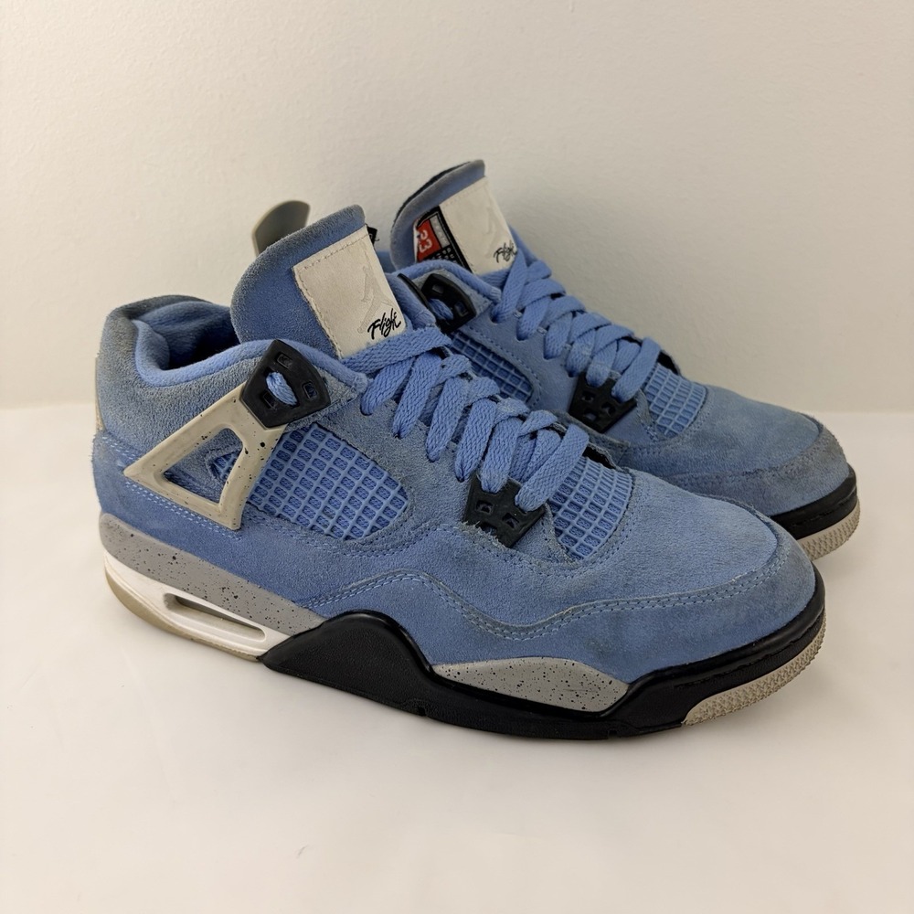 Air Jordan 4 Retro University Blue GS 7Y Suede 408452-400 UNC Blue Black 2021